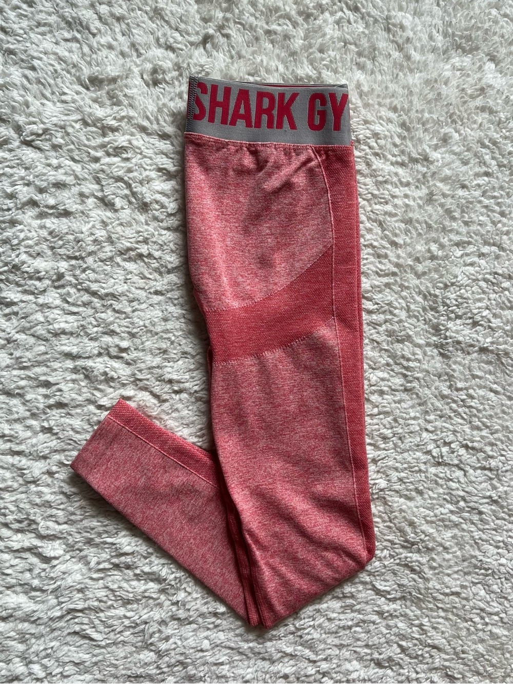 Gymshark Flex Low Rise Leggings Pink Marl Light Grey (S)